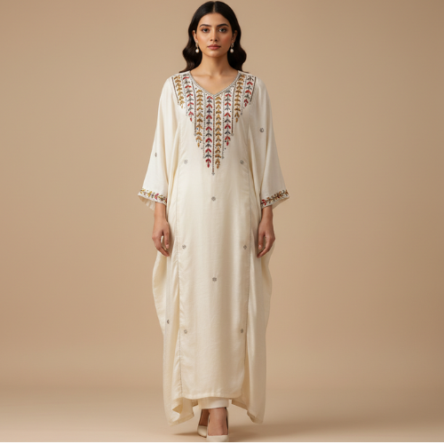 Black Embroidered Kaftan – Luxury Formal Wear