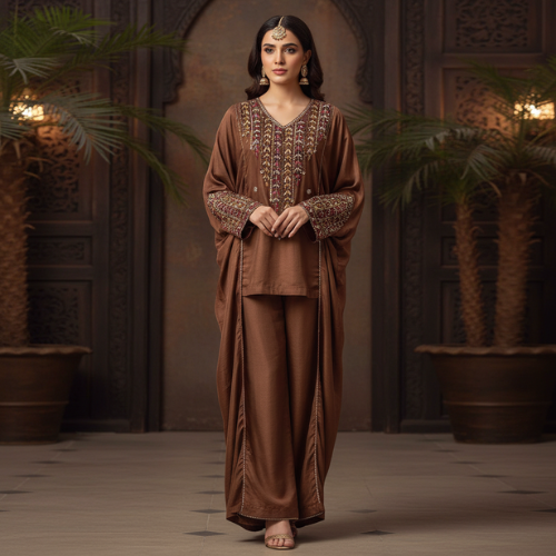 Black Embroidered Kaftan – Luxury Formal Wear