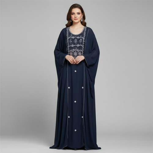 Dark Green Stone Work Embroidered Women’s Dress