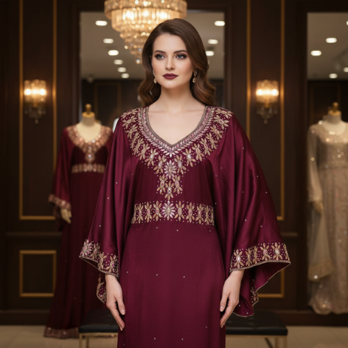 Royal Blue Heavy Embroidered Party Wear Dress