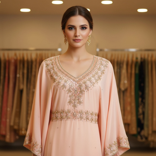 Royal Blue Heavy Embroidered Party Wear Dress