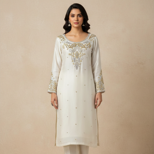 Lavender Elegant Embroidered Women’s Dress