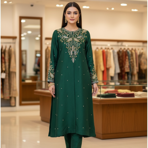 Lavender Elegant Embroidered Women’s Dress