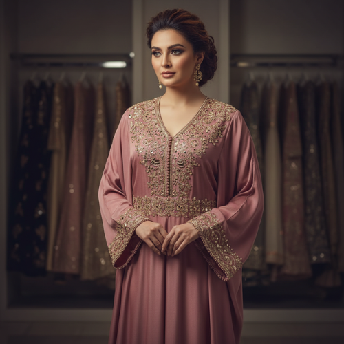 Royal Blue Heavy Embroidered Dress